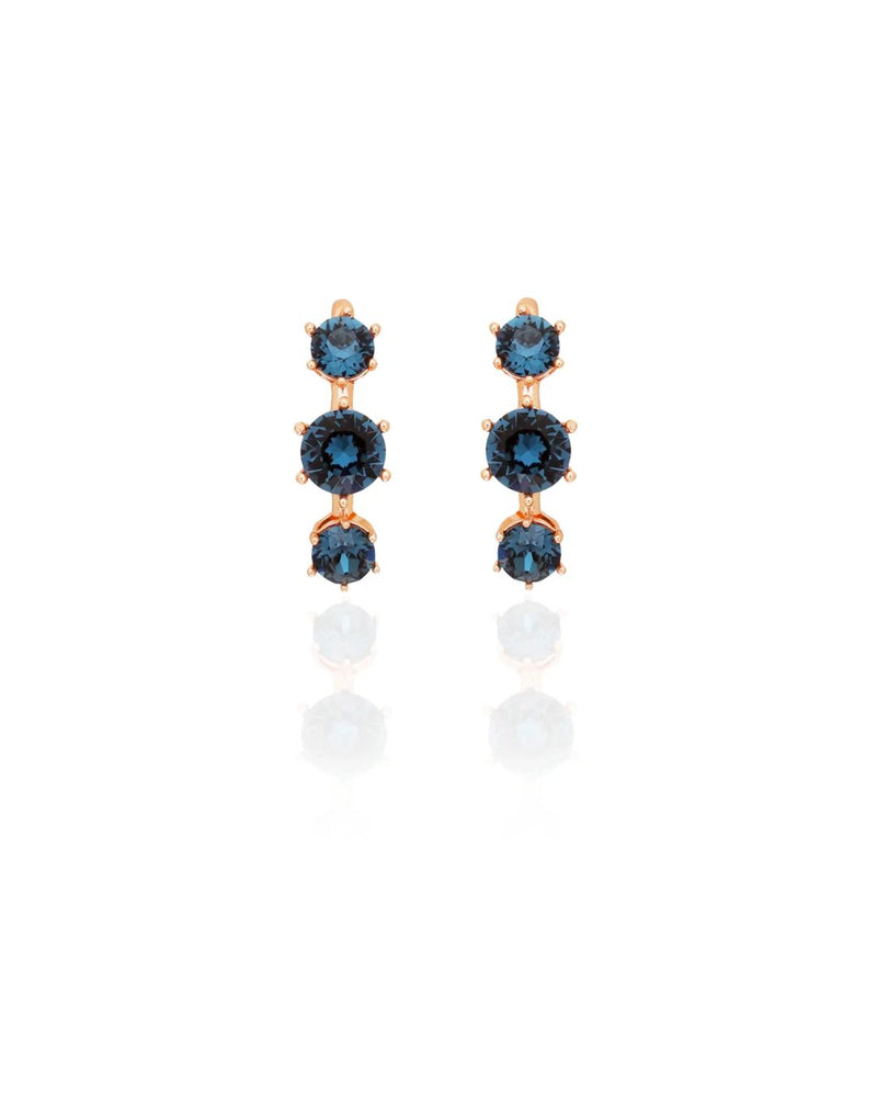 Opal Earrings in Ink Blue - Earrings - Handcrafted Jewellery - Made in India - Dubai Jewellery, Fashion & Lifestyle - Dori