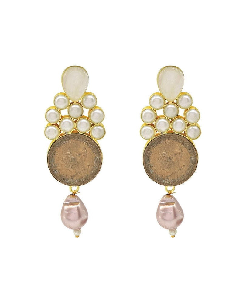 Amari Earrings (Rose Pearl) - Earrings - Handcrafted Jewellery - Made in India - Dubai Jewellery, Fashion & Lifestyle - Dori
