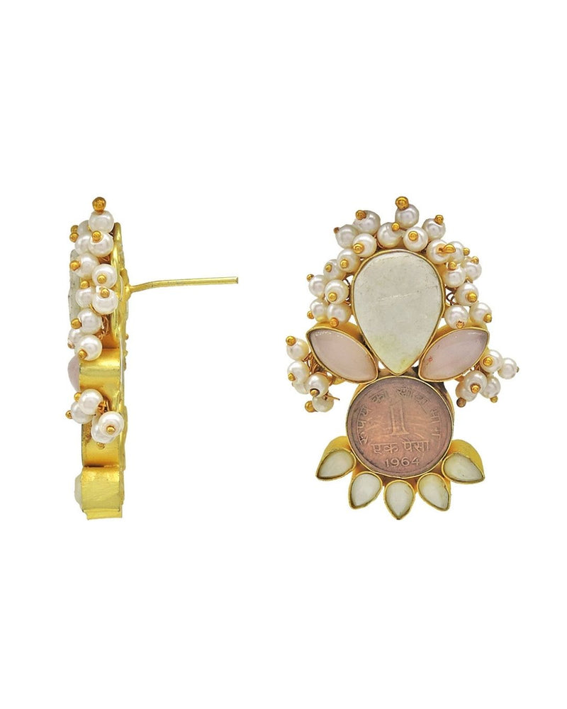 Nyla Earrings (Rose) - Earrings - Handcrafted Jewellery - Made in India - Dubai Jewellery, Fashion & Lifestyle - Dori