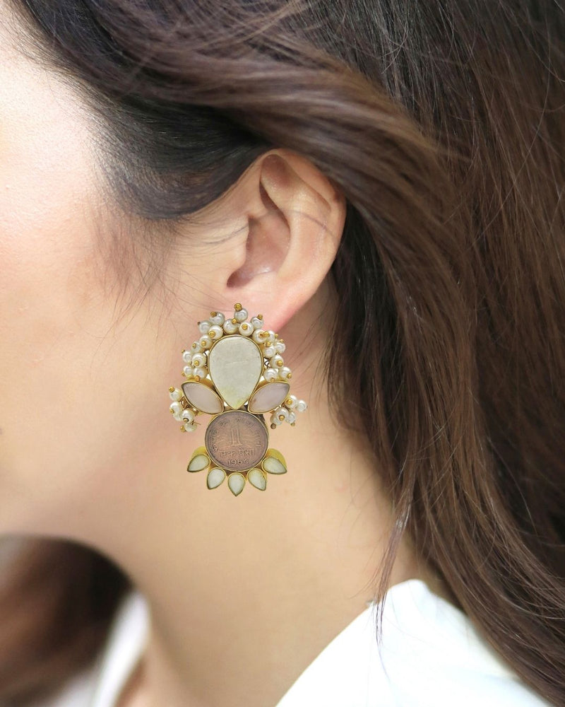 Nyla Earrings (Rose) - Earrings - Handcrafted Jewellery - Made in India - Dubai Jewellery, Fashion & Lifestyle - Dori