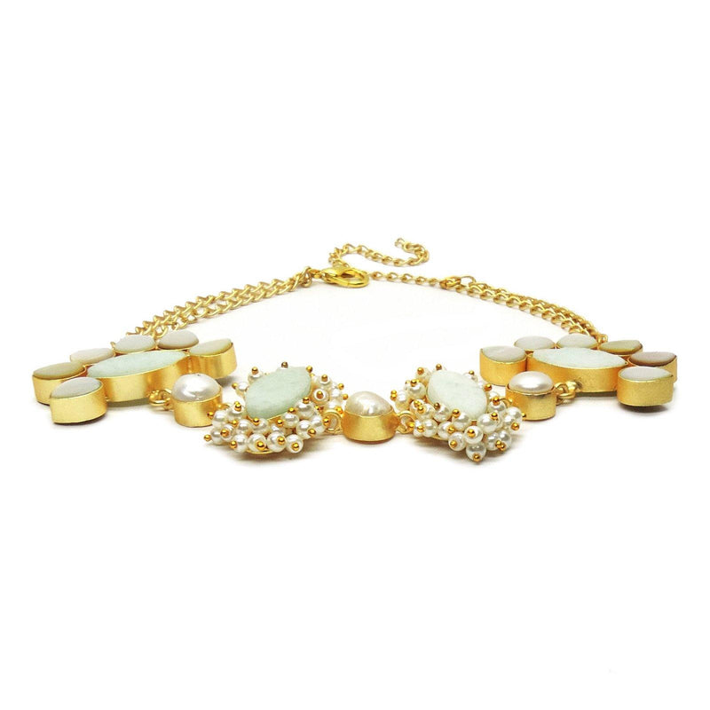 Half Flora Amazonite Necklace - Necklaces - Handcrafted Jewellery - Dori