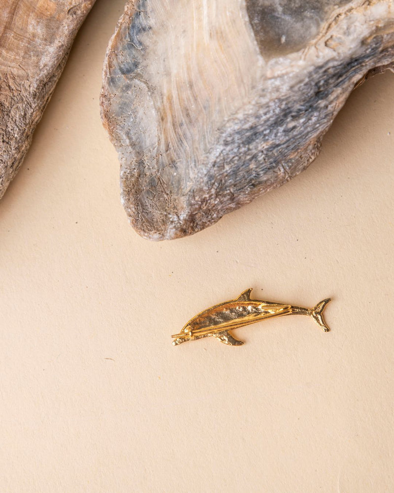 Vaquita (Dolphin) Brooch - Brooches & Pins - Handcrafted Jewellery - Made in India - Dubai Jewellery, Fashion & Lifestyle - Dori