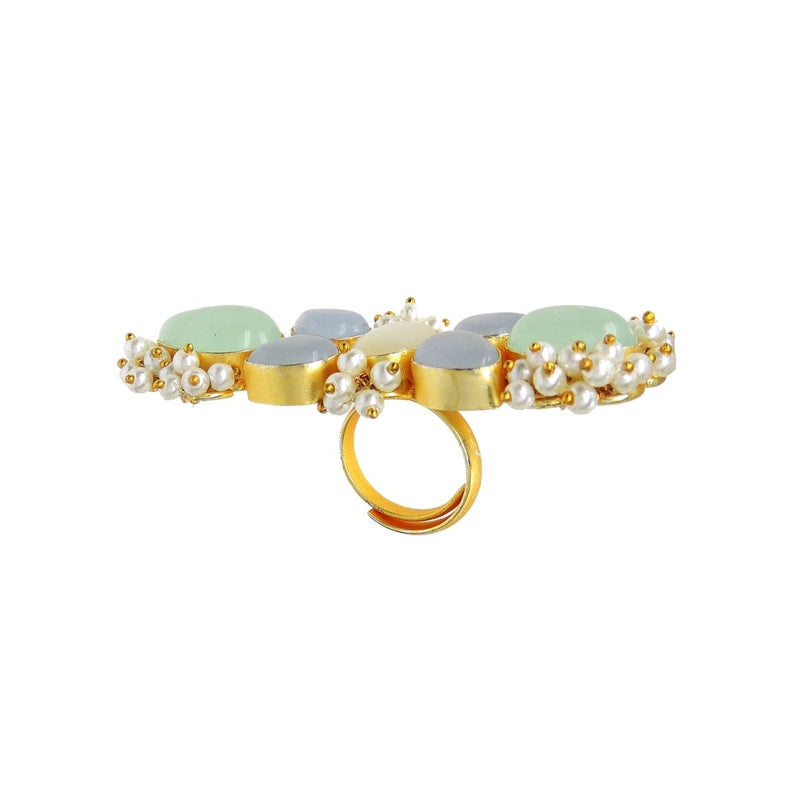 Tala Ring in Mint - Rings - Handcrafted Jewellery - Dori