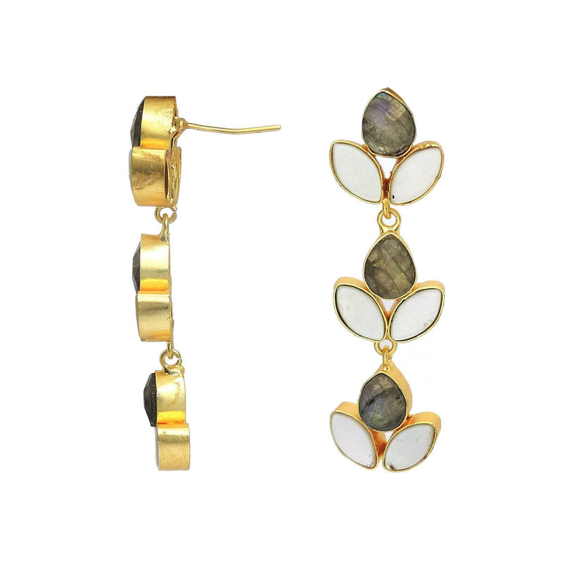 Labradorite Vine Earrings - Earrings - Handcrafted Jewellery - Dori