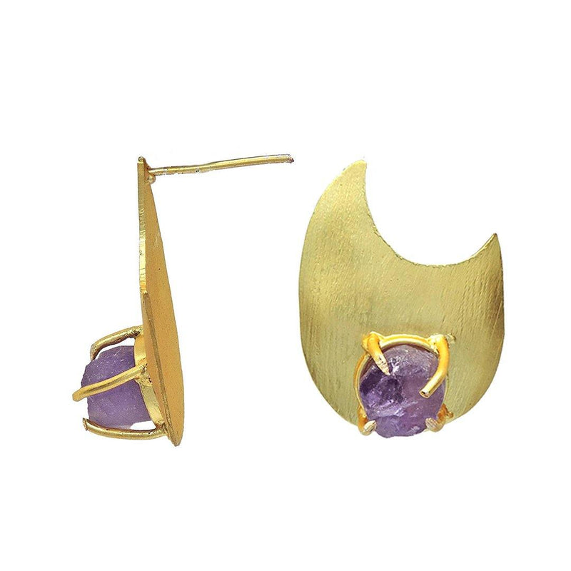 Amethyst Shard Earrings - Earrings - Handcrafted Jewellery - Dori