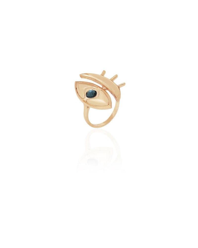 Cat's Eye Ring in Ink Blue - Rings - Handcrafted Jewellery - Made in India - Dubai Jewellery, Fashion & Lifestyle - Dori