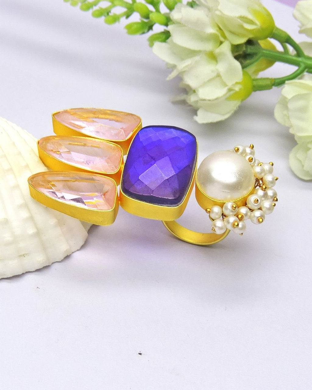 Francesca Ring - Rings - Handcrafted Jewellery - Made in India - Dubai Jewellery, Fashion & Lifestyle - Dori