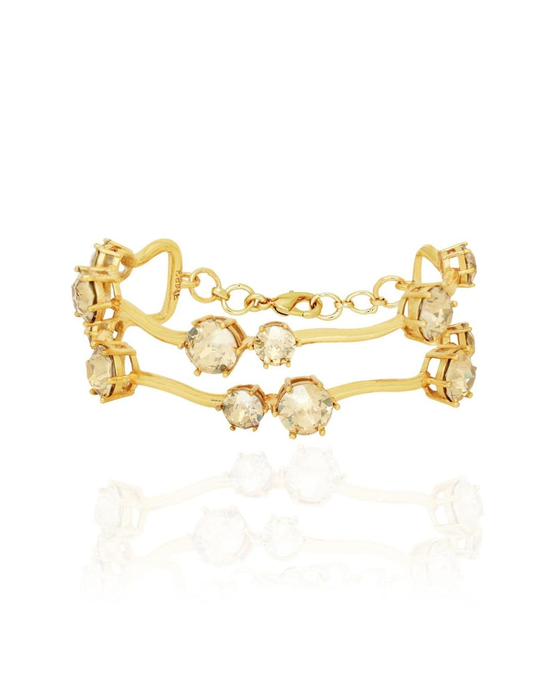 Garnet Bracelet in Gold - Bracelets & Cuffs - Handcrafted Jewellery - Made in India - Dubai Jewellery, Fashion & Lifestyle - Dori