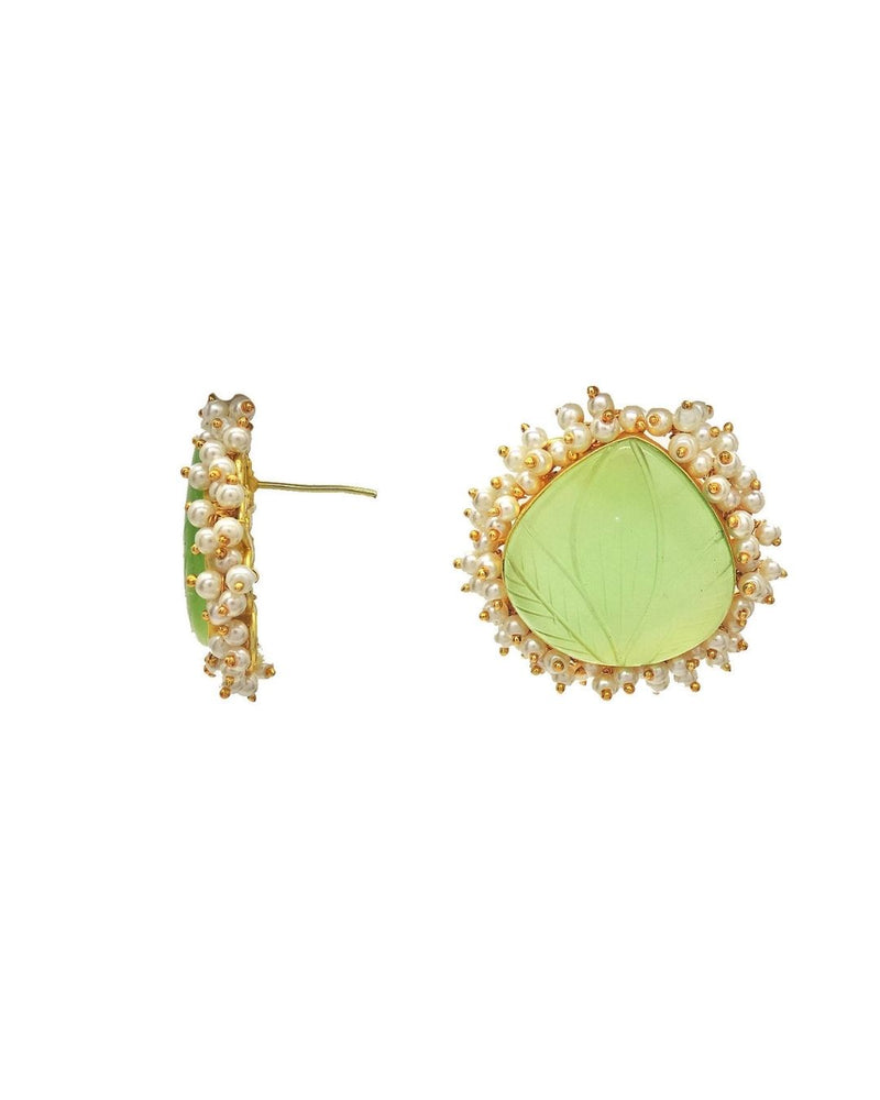 Leaf Studs - Earrings - Handcrafted Jewellery - Made in India - Dubai Jewellery, Fashion & Lifestyle - Dori