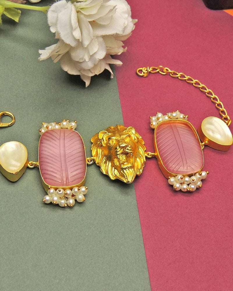 Leona Bracelet in Rose - Bracelets & Cuffs - Handcrafted Jewellery - Made in India - Dubai Jewellery, Fashion & Lifestyle - Dori