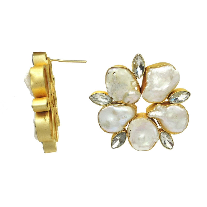 Lila Pearl Earrings - Earrings - Handcrafted Jewellery - Dori