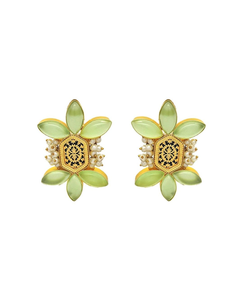 Martine Earrings in Forest - Earrings - Handcrafted Jewellery - Made in India - Dubai Jewellery, Fashion & Lifestyle - Dori