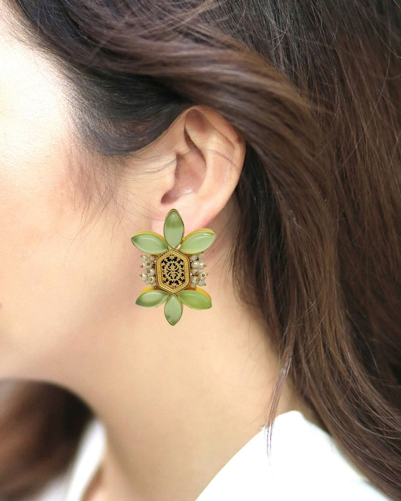 Martine Earrings in Forest - Earrings - Handcrafted Jewellery - Made in India - Dubai Jewellery, Fashion & Lifestyle - Dori