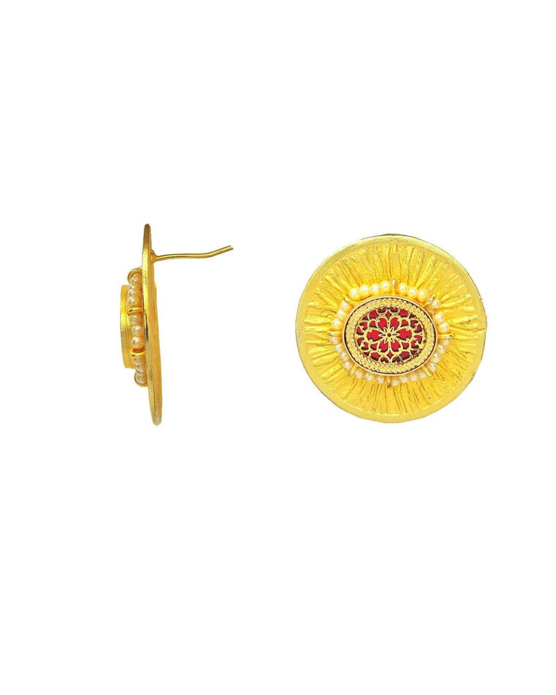 Megara Gold Earrings - Earrings - Handcrafted Jewellery - Made in India - Dubai Jewellery, Fashion & Lifestyle - Dori