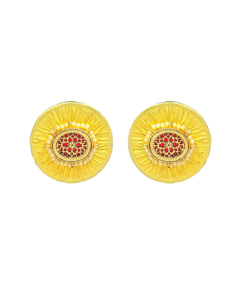 Megara Gold Earrings - Earrings - Handcrafted Jewellery - Made in India - Dubai Jewellery, Fashion & Lifestyle - Dori
