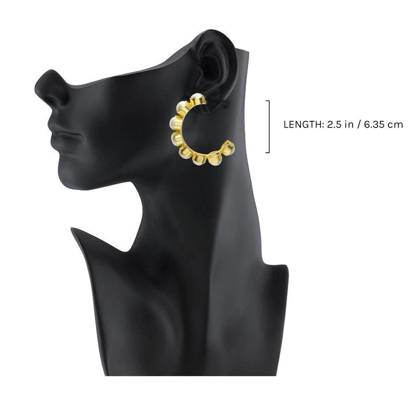 Pearl Hoop Earrings - Earrings - Handcrafted Jewellery - Dori