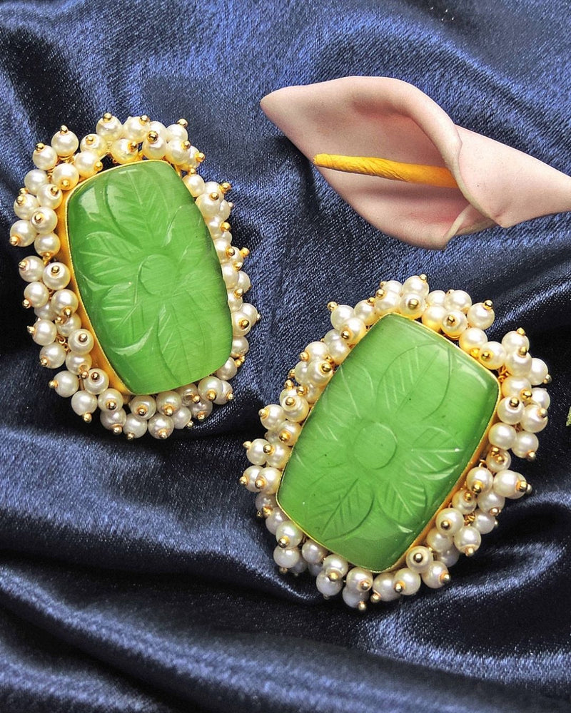 Rita Earrings in Forest - Earrings - Handcrafted Jewellery - Made in India - Dubai Jewellery, Fashion & Lifestyle - Dori