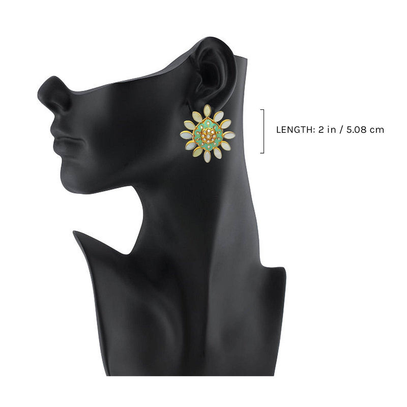 Snowdrop Kundan Earrings - Earrings - Handcrafted Jewellery - Dori