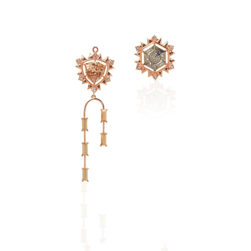 Sparrow Chrome Earrings - Earrings - Handcrafted Jewellery - Dori